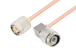 PE3C9018 - TNC Male to TNC Male Right Angle Cable Using RG402 Coax