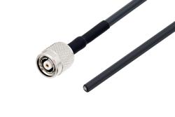 PE3C9309/HS - Reverse Polarity TNC Plug to Straight Cut Lead Low Loss Cable Using LMR-195 Coax with HeatShrink