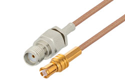 PE3C9322 - Reverse Polarity MCX Male to SMA Female Cable Using RG178 Coax