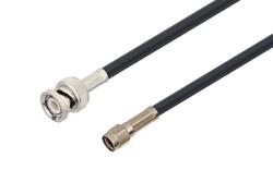 PE3C9376 - BNC Male to Reverse Polarity SMA Plug Low Loss Cable Using LMR-195 Coax