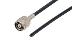 PE3C9557 - Fire Rated Reverse Polarity TNC Plug to Straight Cut Lead Low Loss Cable Using LMR-240-FR Coax