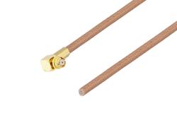 PE3C9563 - SMP Female Right Angle to Straight Cut Lead Cable Using RG178 Coax