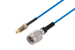 PE3C9730 - Mini SMP Female to 2.92mm Male VITA 67 Cable Using PE-P047HF Coax with HeatShrink