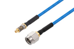 PE3C9742 - Mini SMP Female to 2.92mm Male VITA 67 Cable Using PE-P086HF Coax with HeatShrink