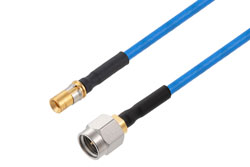 PE3C9750 - Mini SMP Male to 2.92mm Male VITA 67 Cable Using PE-P086HF Coax with HeatShrink