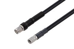PE3C9806 - SMA Male to Reverse Polarity SMA Plug Low Loss Cable Using TCOM-240 Coax with Times Microwave Components