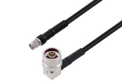 PE3C9829 - N Male Right Angle to SMA Male Low Loss Cable Using TCOM-240 Coax with Times Microwave Components