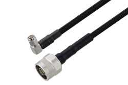 PE3C9831 - N Male to SMA Male Right Angle Low Loss Cable Using TCOM-240 Coax with Times Microwave Components