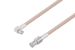 PE3C9847 - MCX Plug Right Angle to SMP Plug Right Angle using RG316 Coax Cable