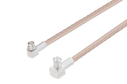 PE3C9848 - MCX Plug Right Angle to SMP Plug Right Angle using RG316 Coax Cable