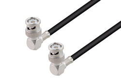 PE3C9855 - BNC Plug Right Angle to BNC Plug Right Angle using RG58 Coax Cable