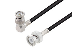 PE3C9857 - BNC Plug Right Angle to BNC Plug using RG58 Coax Cable