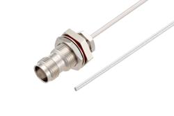 PE3C9881 - TNC Female Bulkhead to Straight Cut Lead Cable Using PE-SR402FL Coax