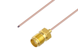 PE3CA1102 - Pigtail Test Probe Cable SMA Female to Straight Cut Lead Using PE-034SR Coax, RoHS
