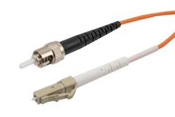PE3FCA007 - Fiber Optic Patch Cable, Simplex LC UPC to ST UPC, MM OM1, 2.0mm Plenum, Orange