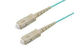PE3FCA105 - Fiber Optic Patch Cable, Simplex SC UPC to SC UPC, MM OM4, 2.0mm LSZH, Aqua