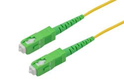 PE3FCA121 - Fiber Optic Patch Cable, Simplex SC APC to SC APC, SM OS2, 2.0mm Riser, Yellow