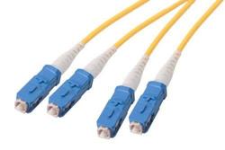 PE3FCA169 - Fiber Optic Patch Cable, Dual SC UPC to SC UPC, SM OS2, 2.0mm Plenum, Yellow