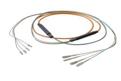 PE3FCA186 - 4-Fiber LC UPC to SC UPC, OM1 Multimode Distribution Cable, 4.5mm LSZH, 2.0mm breakout, Orange