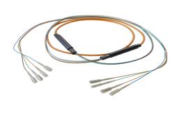 PE3FCA210 - 4-Fiber SC UPC to SC UPC, OM1 Multimode Indoor Distribution Cable, 4.5mm LSZH, 2.0mm breakout, Orange