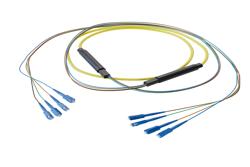 PE3FCA251 - 4-Fiber SC UPC to SC UPC, OS2 Single Mode Indoor Distribution Cable, 4.5mm LSZH, 2.0mm breakout, Yellow