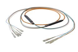 PE3FCA281 - 6-Fiber SC UPC to SC UPC, OM1 Multimode Distribution Cable, 5.0mm Riser, 2.0mm breakout, Orange