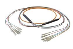 PE3FCA352 - 8-Fiber SC UPC to SC UPC, OM1 Multimode Distribution Cable, 5.6mm Plenum, 2.0mm breakout, Orange