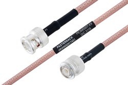 PE3M0007 - MIL-DTL-17 BNC Male to TNC Male Cable Using M17/60-RG142 Coax