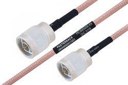 PE3M0008 - MIL-DTL-17 N Male to N Male Cable Using M17/60-RG142 Coax