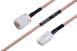PE3M0009 - MIL-DTL-17 N Male to N Female Cable Using M17/60-RG142 Coax