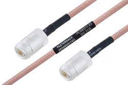 PE3M0011 - MIL-DTL-17 N Female to N Female Cable Using M17/60-RG142 Coax