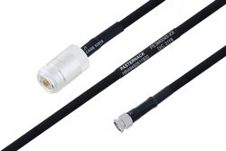 PE3M0045 - MIL-DTL-17 N Female to SMA Male Cable Using M17/84-RG223 Coax