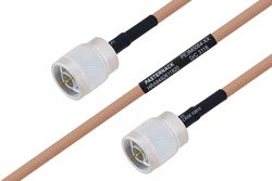 PE3M0064 - MIL-DTL-17 N Male to N Male Cable Using M17/128-RG400 Coax