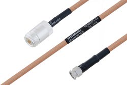 PE3M0073 - MIL-DTL-17 N Female to SMA Male Cable Using M17/128-RG400 Coax