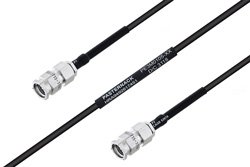 PE3M0105 - MIL-DTL-17 SMA Male to SMA Male Cable Using M17/119-RG174 Coax
