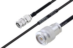PE3M0111 - MIL-DTL-17 SMA Male to TNC Male Cable Using M17/119-RG174 Coax