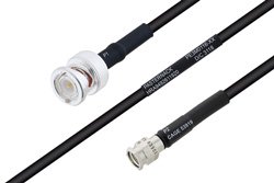PE3M0116 - MIL-DTL-17 BNC Male to SMA Male Cable Using M17/28-RG58 Coax