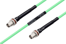 Temperature Conditioned TNC Female Bulkhead to TNC Female Bulkhead Low Loss Cable Using PE-P142LL Coax