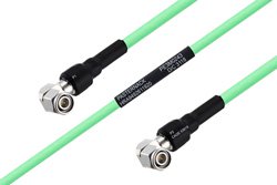 PE3M0243 - Temperature Conditioned TNC Male Right Angle to TNC Male Right Angle Low Loss Cable Using PE-P300LL Coax