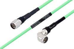 PE3M0249 - Temperature Conditioned N Male to N Male Right Angle Low Loss Cable Using PE-P300LL Coax