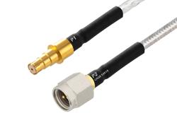 PE3M0259 - BMB Size 8 D38999 Contact Pin to SMA Male Cable Using PE-141FL-NM Coax with HeatShrink, LF Solder