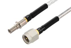 PE3M0263 - BMZ Size 8 D38999 Contact Pin to SMA Male Cable Using PE-141FL-NM Coax with HeatShrink, LF Solder