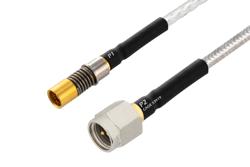 PE3M0286 - BMB Size 8 D38999 Contact Socket to SMA Male Cable Using PE-141FL-NM Coax with HeatShrink, LF Solder