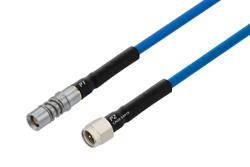 PE3M0287 - BMZ Size 8 D38999 Contact Socket to SMA Male Cable Using PE-P141 Coax with HeatShrink, LF Solder