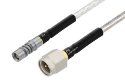 PE3M0290 - BMZ Size 8 D38999 Contact Socket to SMA Male Cable Using PE-141FL-NM Coax with HeatShrink, LF Solder