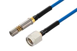 PE3M0304 - SMPM Size 12 D38999 Contact Socket to SMA Male Cable Using PE-P047 Coax with HeatShrink, LF Solder