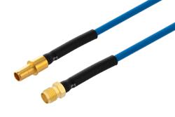 PE3M0309 - BMA Size 8 D38999 Contact Pin to SMA Female Cable Using PE-P141 Coax with HeatShrink, LF Solder