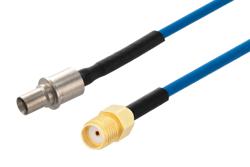 PE3M0321 - BMZ Size 8 D38999 Contact Pin (40 GHz) to SMA Female Cable Using PE-P086 Coax with HeatShrink, LF Solder