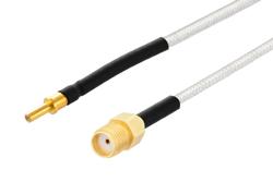 PE3M0322 - MIL Size 12 D38999 Contact Pin to SMA Female Cable Using PE-SR405FL Coax with HeatShrink, LF Solder