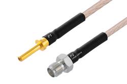 PE3M0324 - MIL Size 12 D38999 Contact Pin to SMA Female Cable Using M17/113-RG316 Coax with HeatShrink, LF Solder